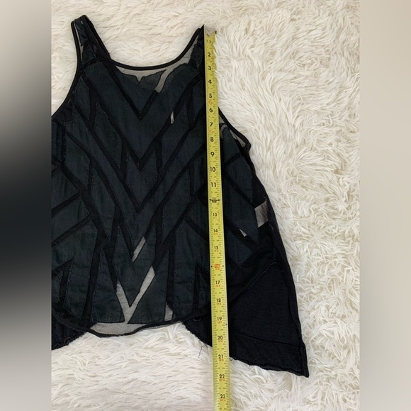 Free People Ginger Cutwork Top, sleeveless, Black, XS - Picture 8 of 15